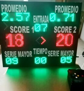 tablero led para billar 