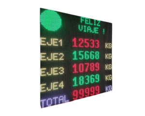 pantalla led Control de peso vehículos